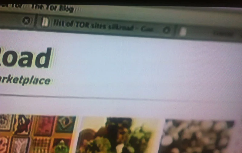 Browser tab showing Google search for Silk Road next to a Tor browser tab